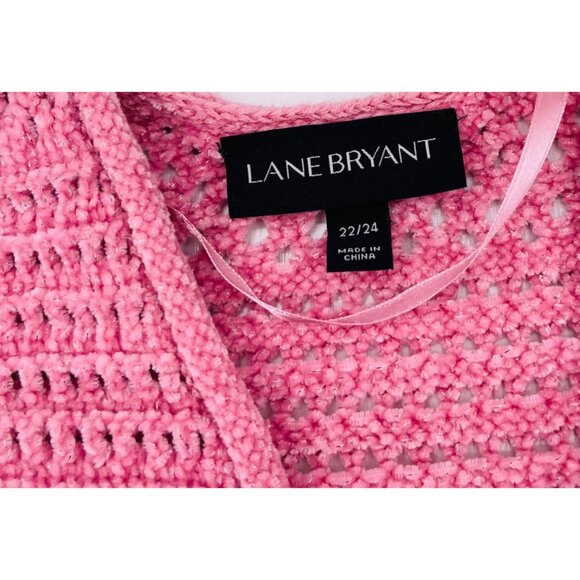 Lane Bryant‎ Womens Open Front Pink Knit Cardigan Sweater Size 22/24 Polyester & - Picture 2 of 5